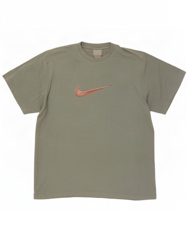 Camiseta Nike masculina gráfica Top UK 42/44 grande algodão verde