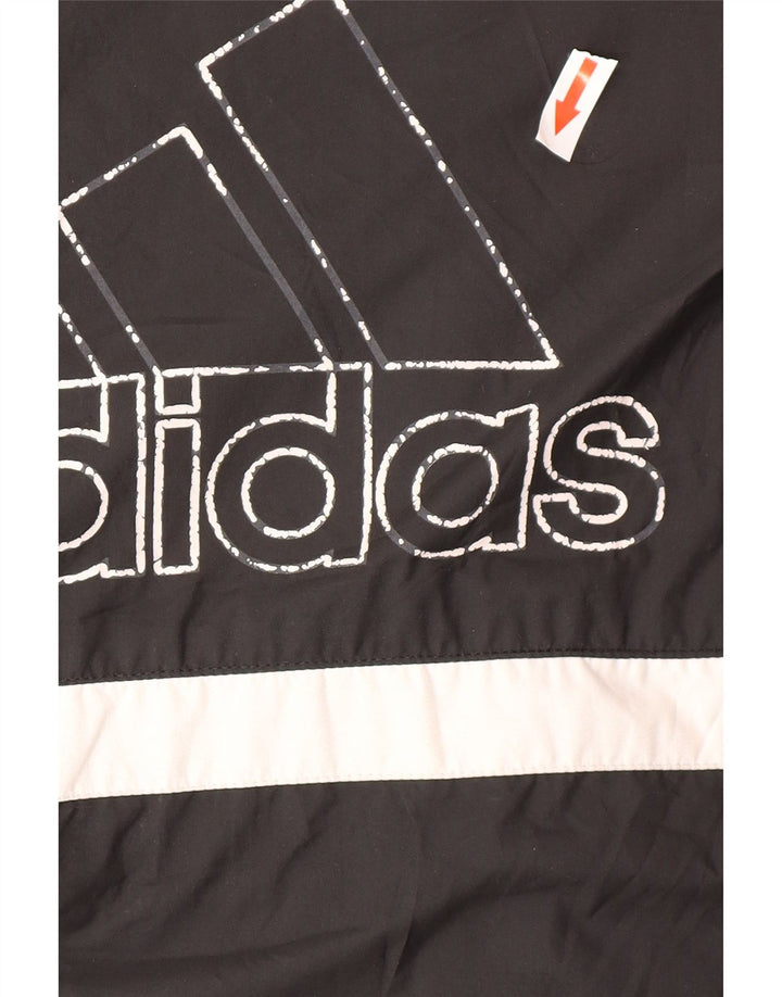 Casaco corta-vento gráfico Adidas Boys 13-14 anos preto poliamida