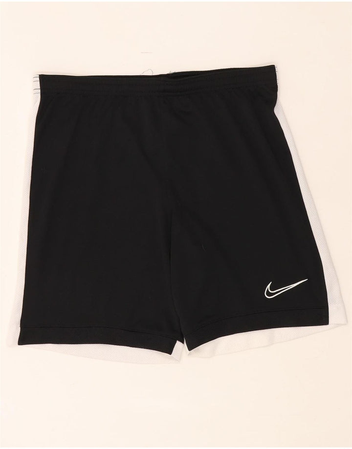 Shorts esportivos masculinos Nike médio preto colorblock poliéster