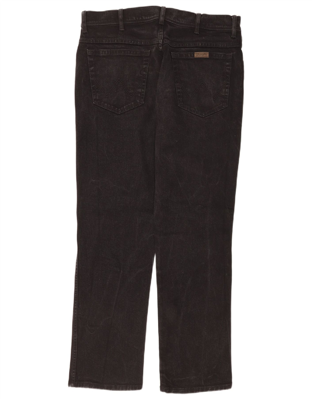 Wrangler Mens Regular Fit Straight Jeans W36 L32 Algodão Preto