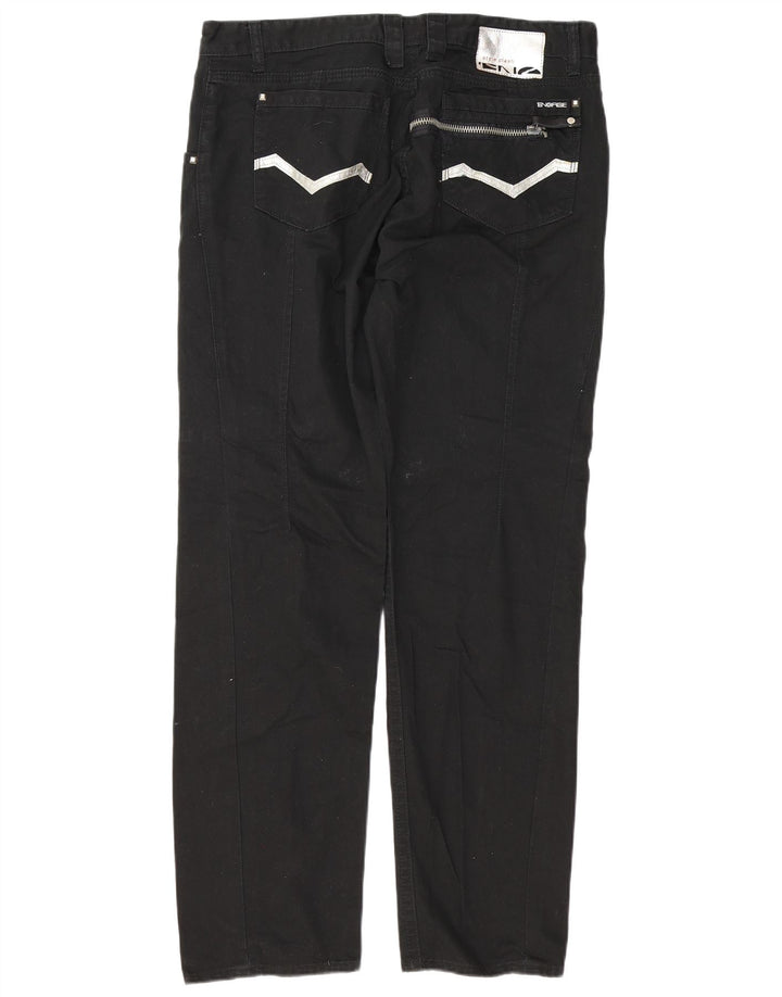 Calça casual reta masculina ENERGIE W36 L34 algodão preto