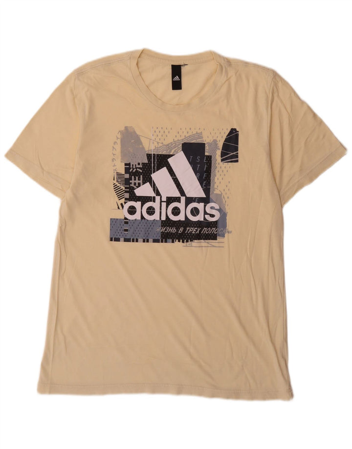 Camiseta Adidas Masculina Graphic Top Médio Amarelo