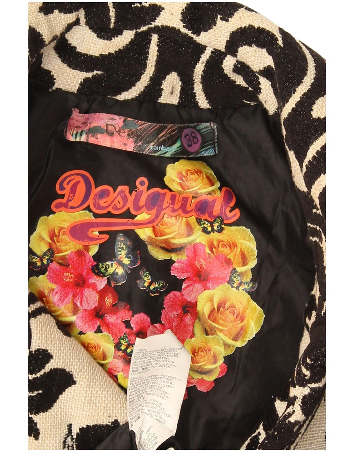 Sobretudo feminino Desigual Rainbow Graphic EU 38 Médio Bege Floral