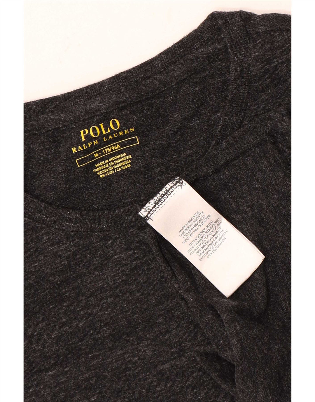 Camiseta masculina Polo Ralph Lauren Top cinza médio algodão