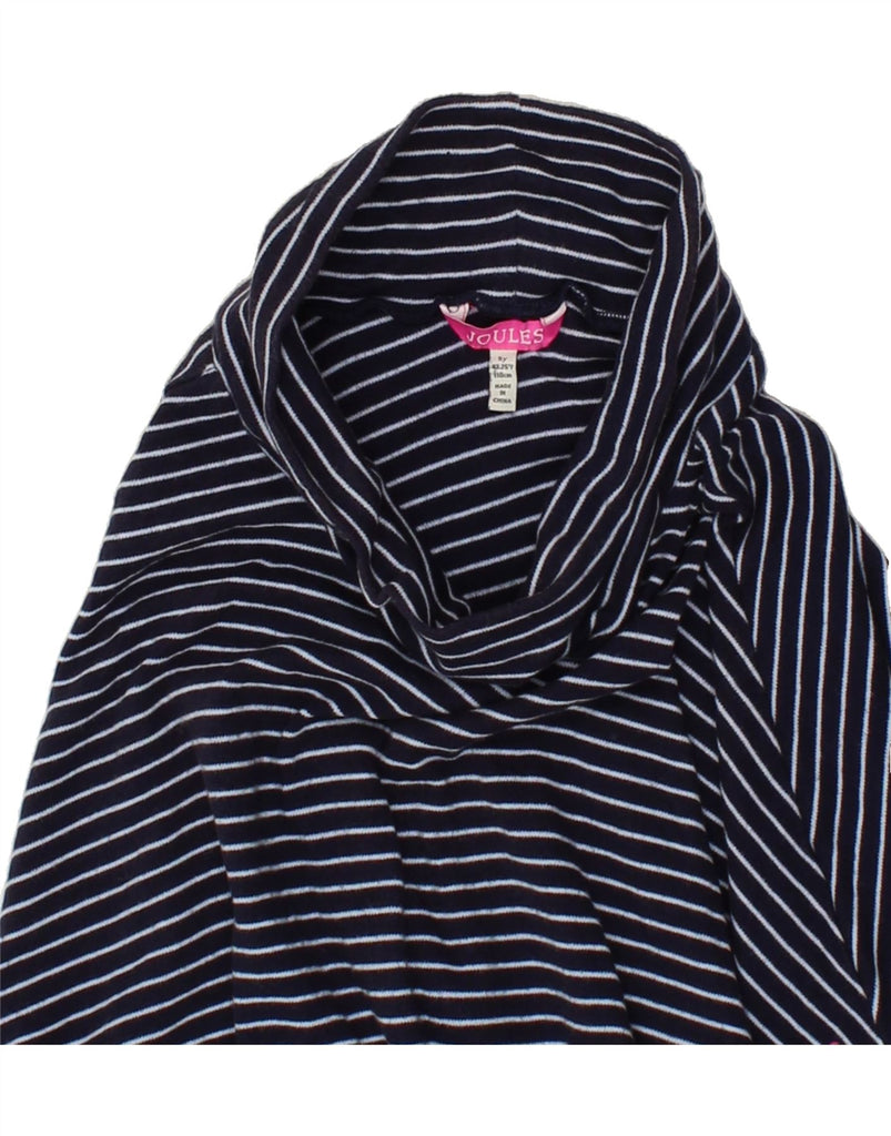 JOULES Girls A-Line Skirt 4-5 Years W21 Navy Blue Striped Cotton Vintage Joules and Second-Hand Joules from Messina Hembry 