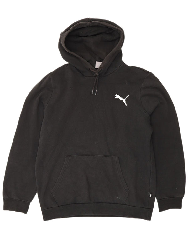 Puma Mens Hoodie Jumper Médio Algodão Preto