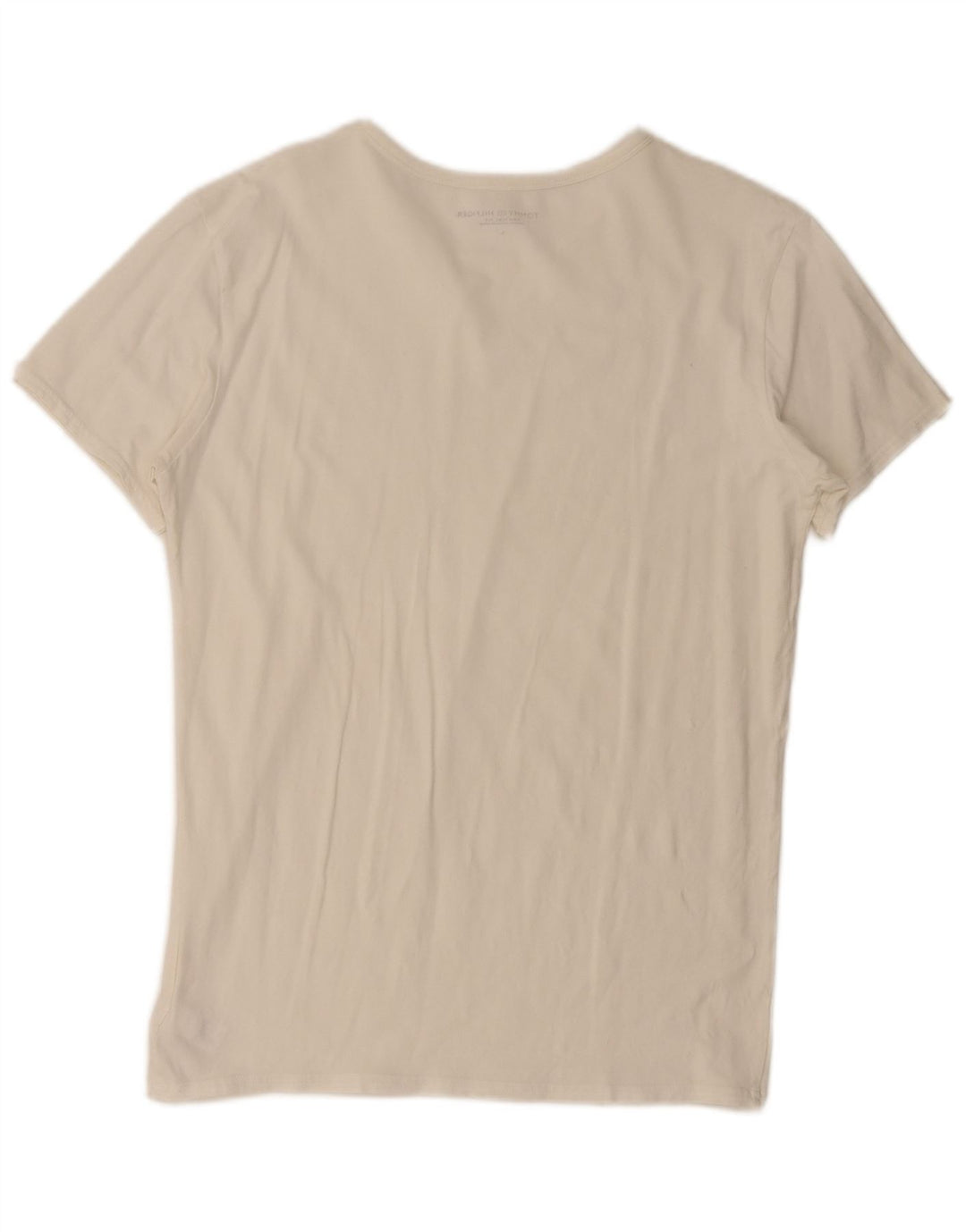 Tommy Hilfiger Camiseta masculina grande de algodão branco