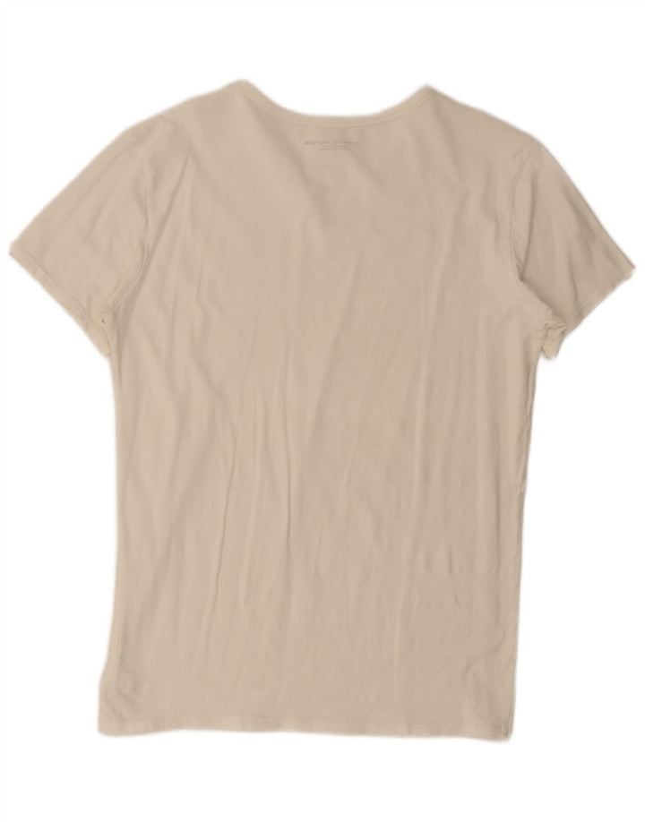 Tommy Hilfiger Camiseta masculina grande de algodão branco
