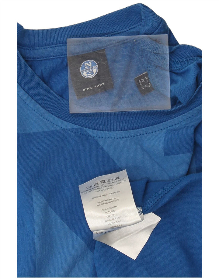 Camiseta masculina North Sails com estampa gráfica grande algodão azul
