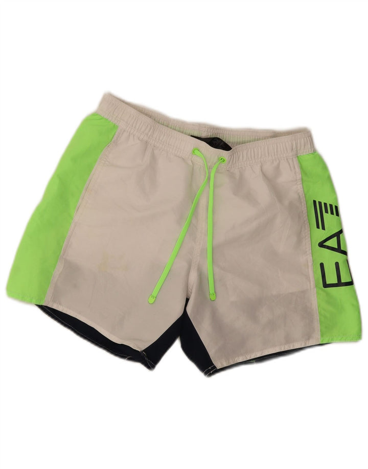 Shorts de natação masculino Emporio Armani EU 48 médio multicolorido Colourblock