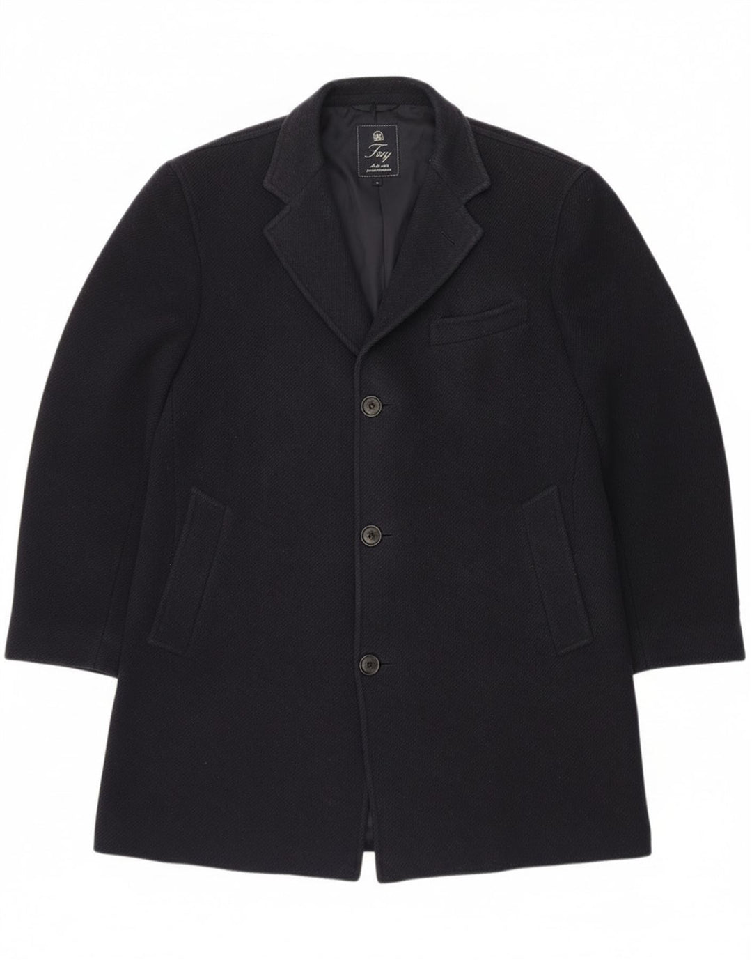 Sobretudo masculino Fay UK 40 grande lã virgem azul marinho