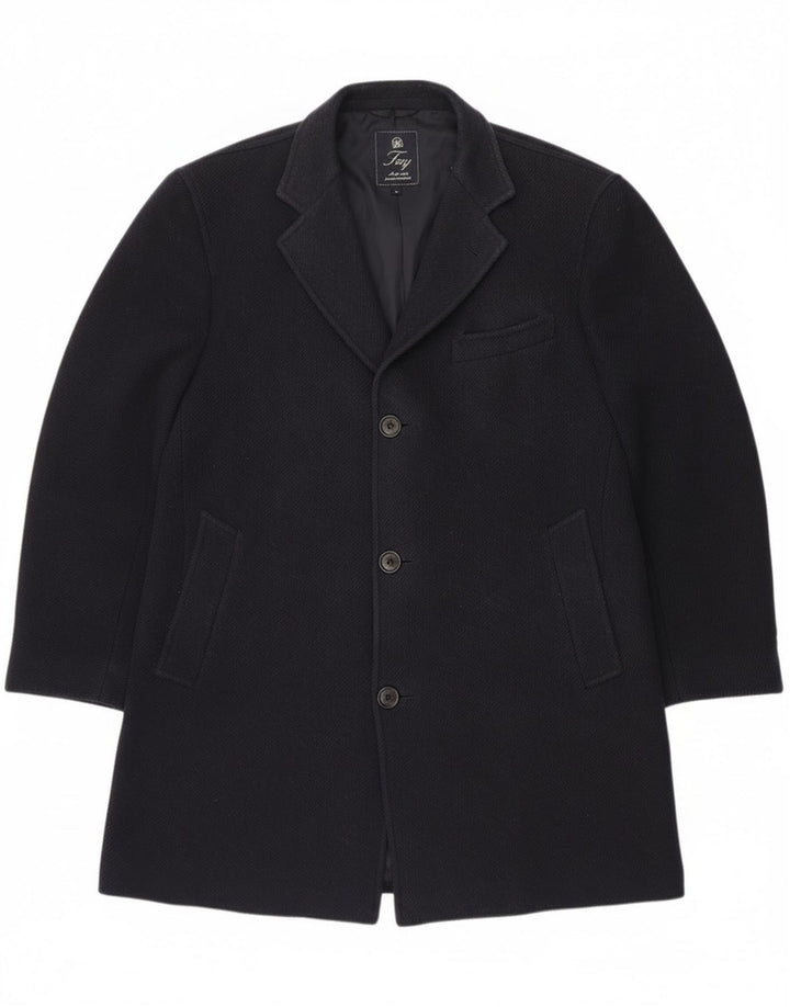 Sobretudo masculino Fay UK 40 grande lã virgem azul marinho