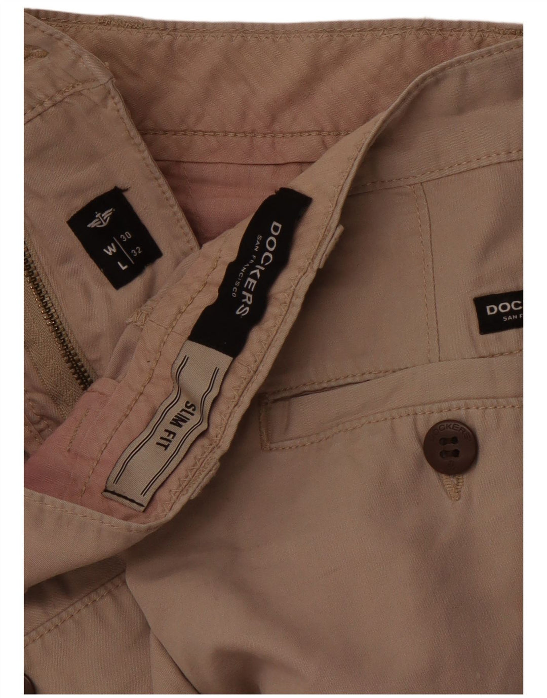 DOCKERS Calça Chino Feminina Slim Fit W30 L28 Bege