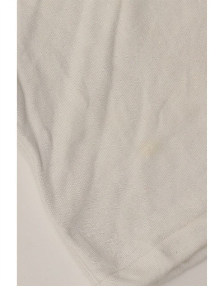Adidas feminino oversized colheita zip pescoço moletom jumper reino unido 8 pequeno branco