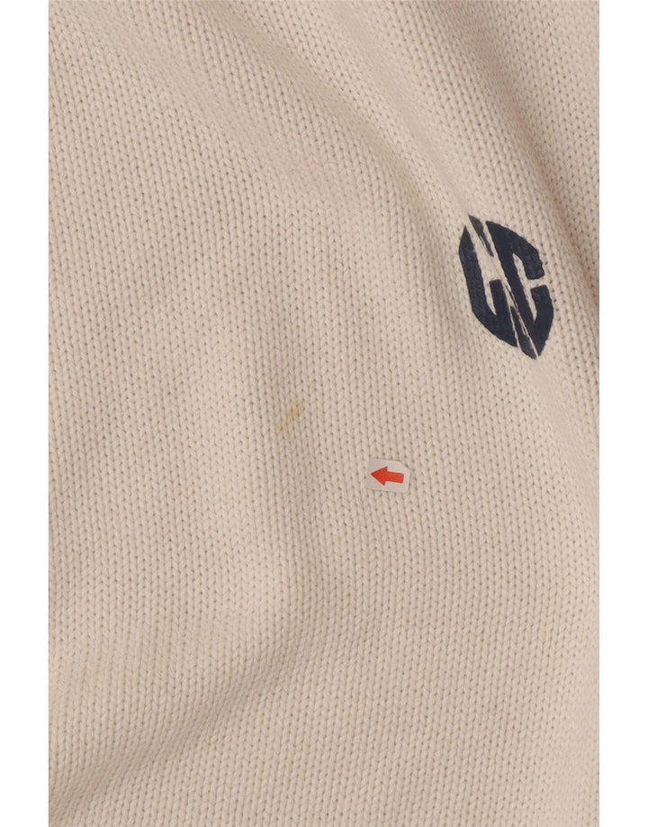 Suéter masculino Levi's com gola redonda e gola redonda, pequeno algodão branco