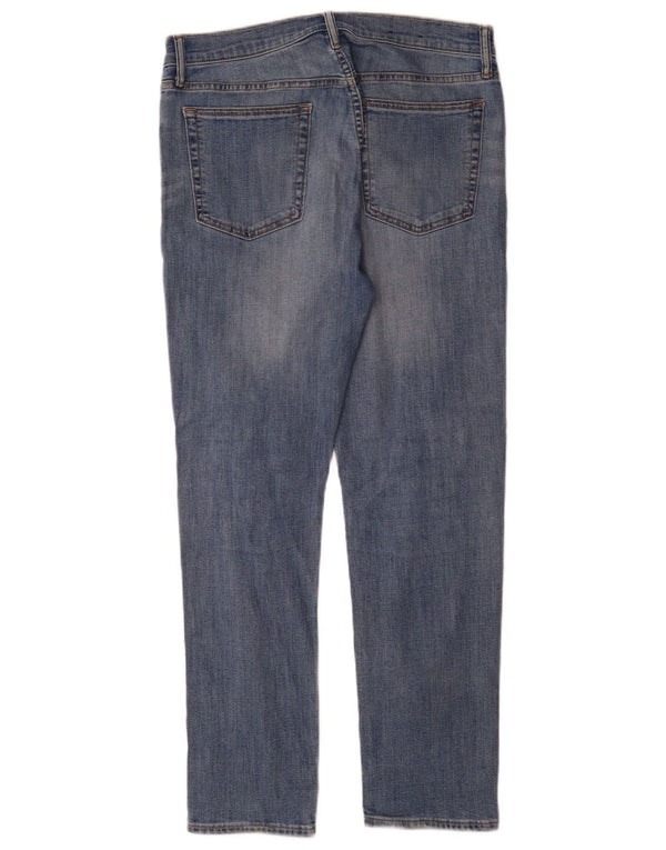 Jeans feminino Gap cintura alta slim cônico W32 L30 algodão azul