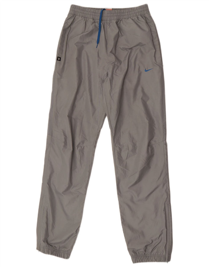 Calça esportiva Nike masculina gráfica joggers pequena cinza poliéster