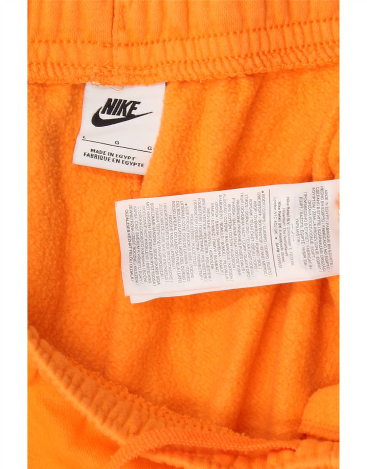 Calça de treino masculina Nike joggers grande algodão laranja