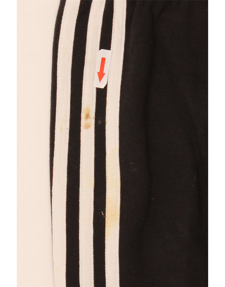 Adidas Calças de treino femininas joggers grandes de algodão preto