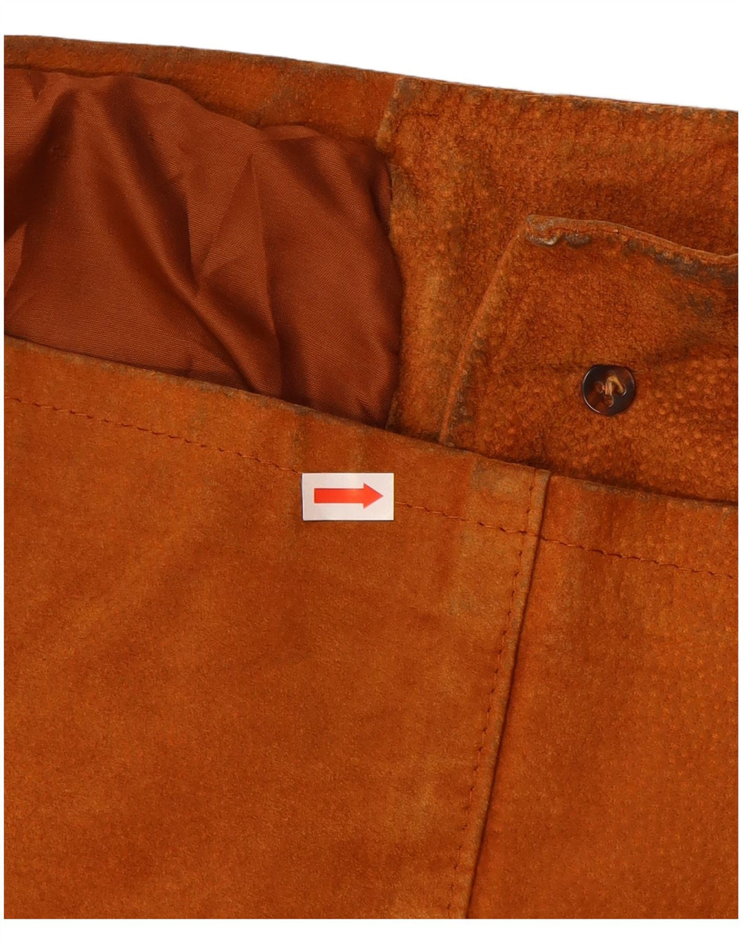 Jaqueta feminina VINTAGE de camurça Reino Unido 14 couro marrom médio