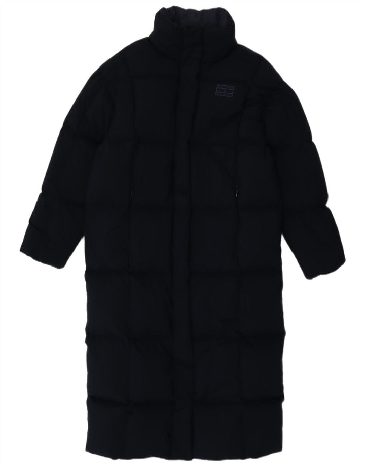 Casaco acolchoado oversized feminino Tommy Hilfiger Reino Unido 10 pequeno azul marinho poliéster