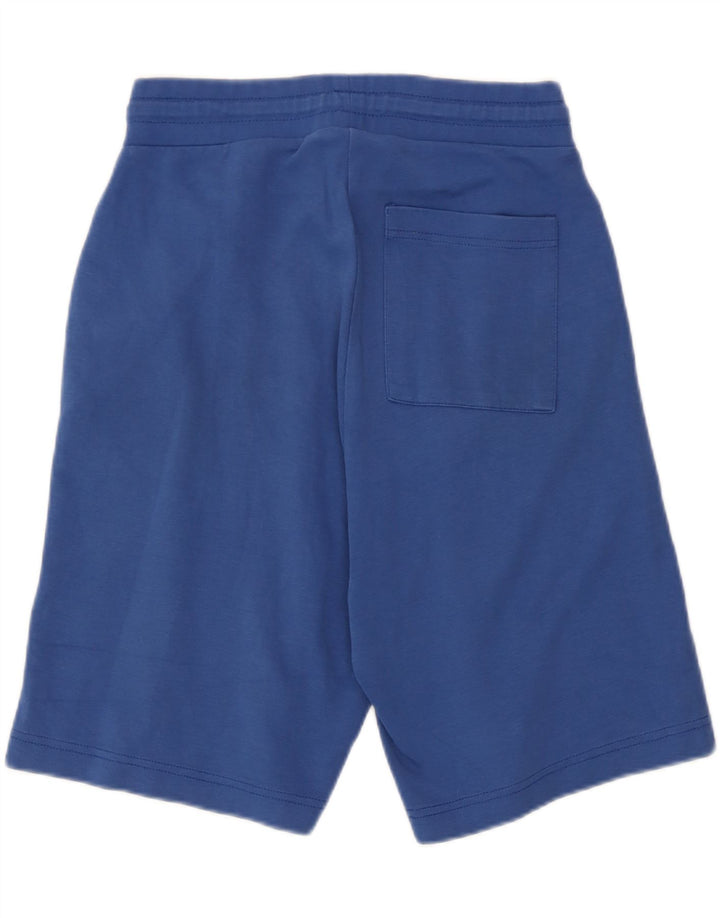 Zara Mens Sport Shorts Pequeno Azul Algodão