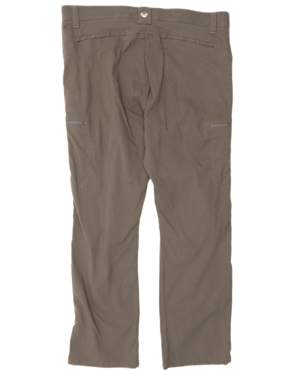 Calça cargo masculina Wrangler reta para caminhada W36 L30 cinza nylon