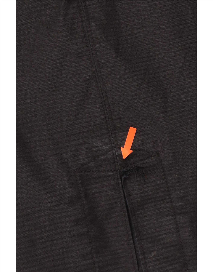 Casaco corta-vento feminino G-Star UK 40 grande algodão preto