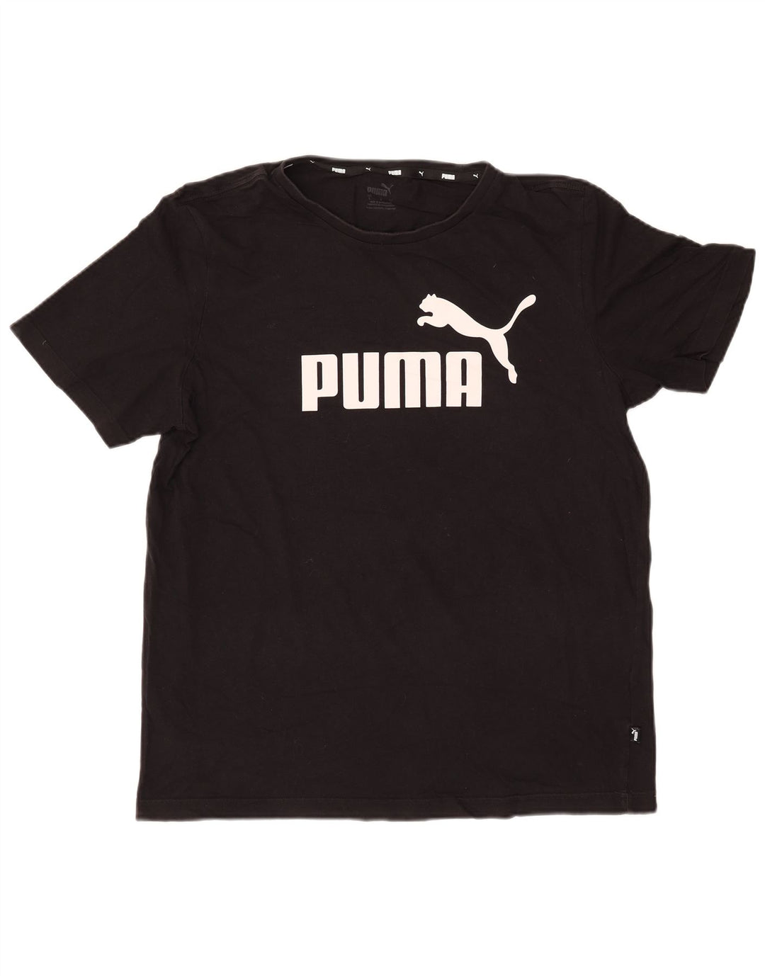Camiseta masculina PUMA com estampa gráfica grande preta