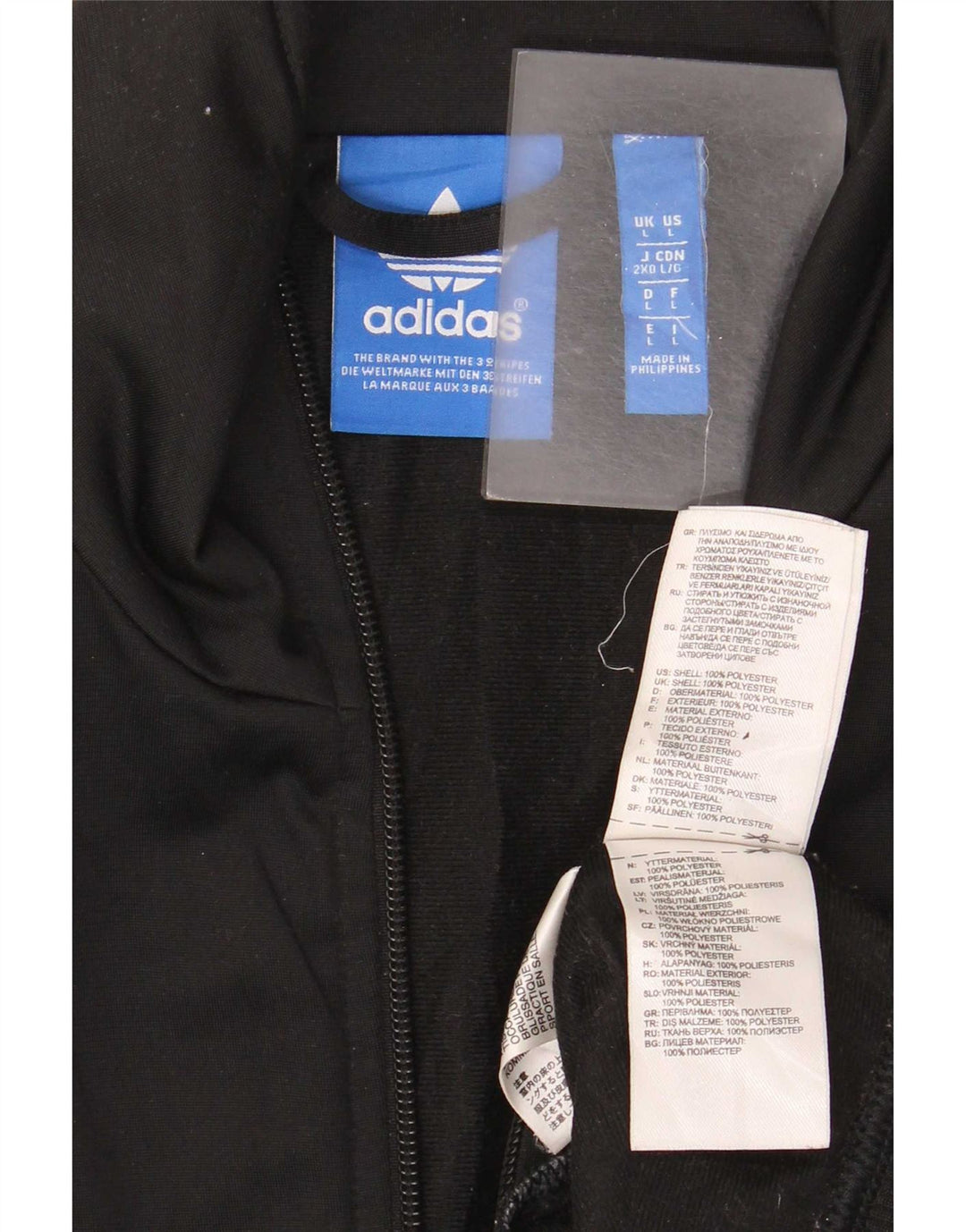 Adidas Mens Treino Top Jaqueta Grande Poliéster Preto