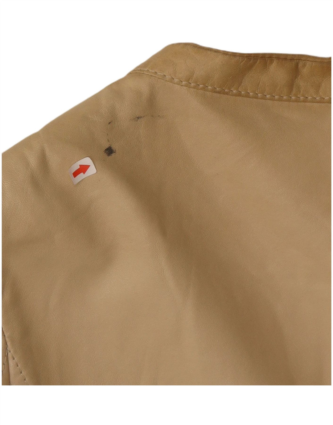 Jaqueta de couro feminina Valentino IT 40 couro bege pequeno