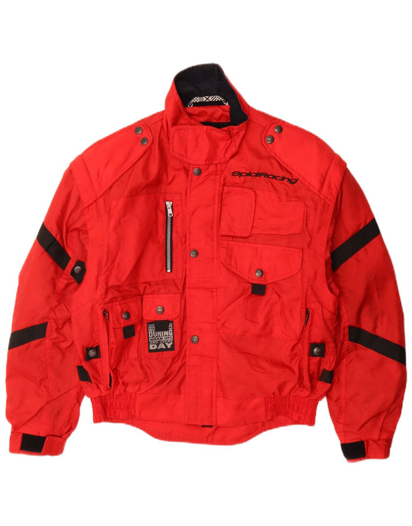 Spidi Mens Motorstyle Racing Jacket UK 36 Pequeno Colorblock Vermelho Poliamida