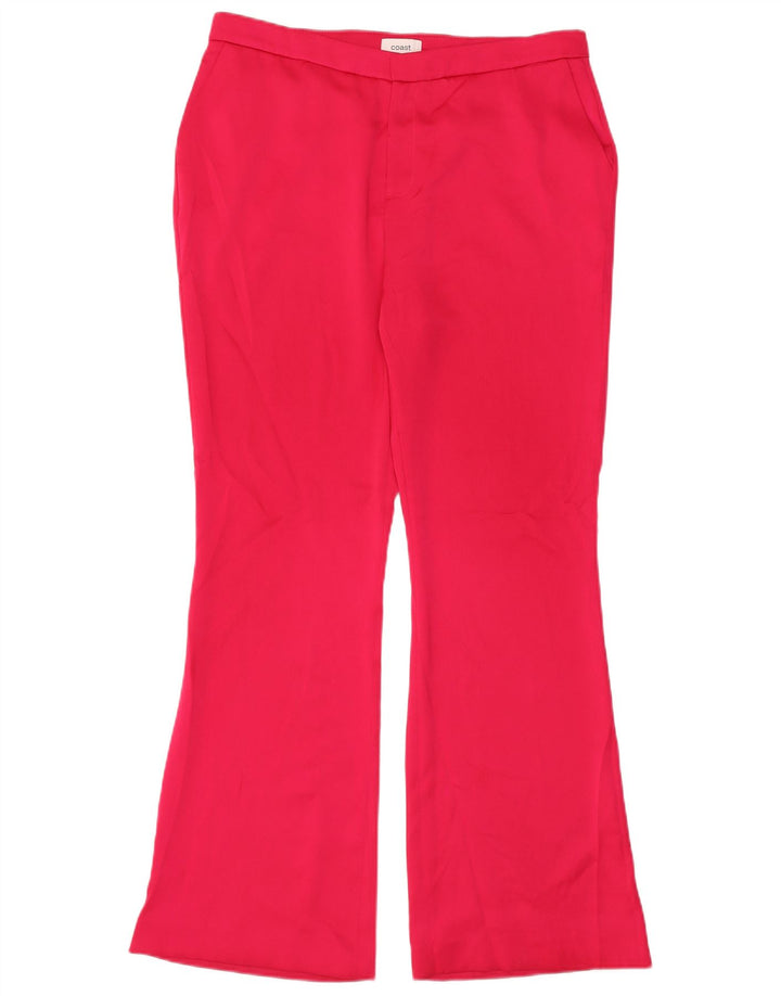 Calça Chino Feminina Bootcut Coast UK 16 Grande W36 L32 Poliéster Rosa