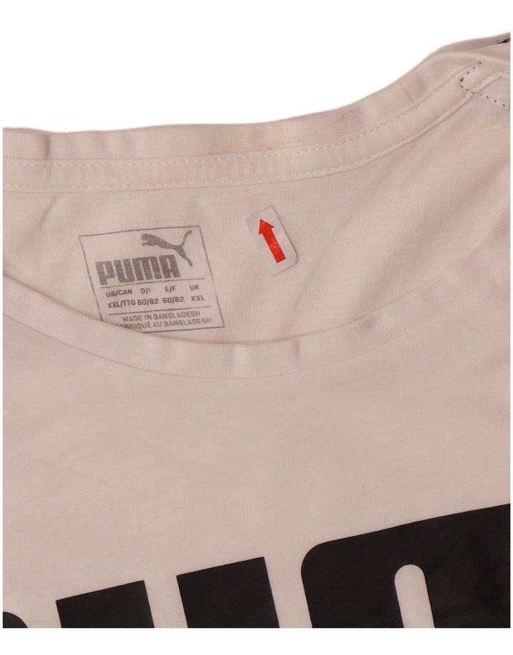 Camiseta gráfica masculina PUMA Top 2XL algodão branco