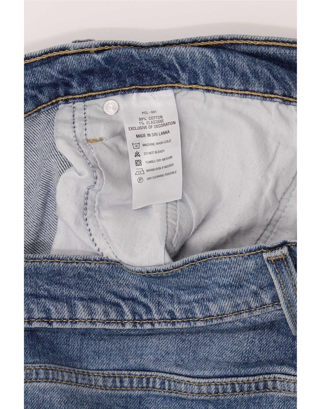 Jeans retos femininos Levi's W34 L27 algodão azul