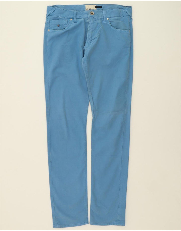 ENERGIE Womens Slim Casual Trousers  W33 L34 Blue Cotton Vintage Energie and Second-Hand Energie from Messina Hembry 