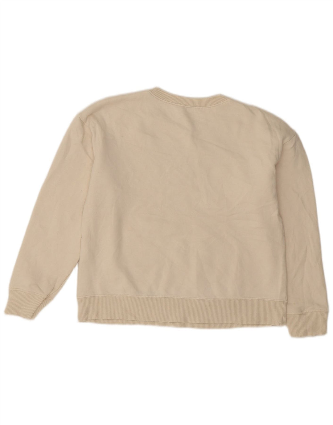 Moletom feminino Zara com estampa oversized jumper UK 10 pequeno off white