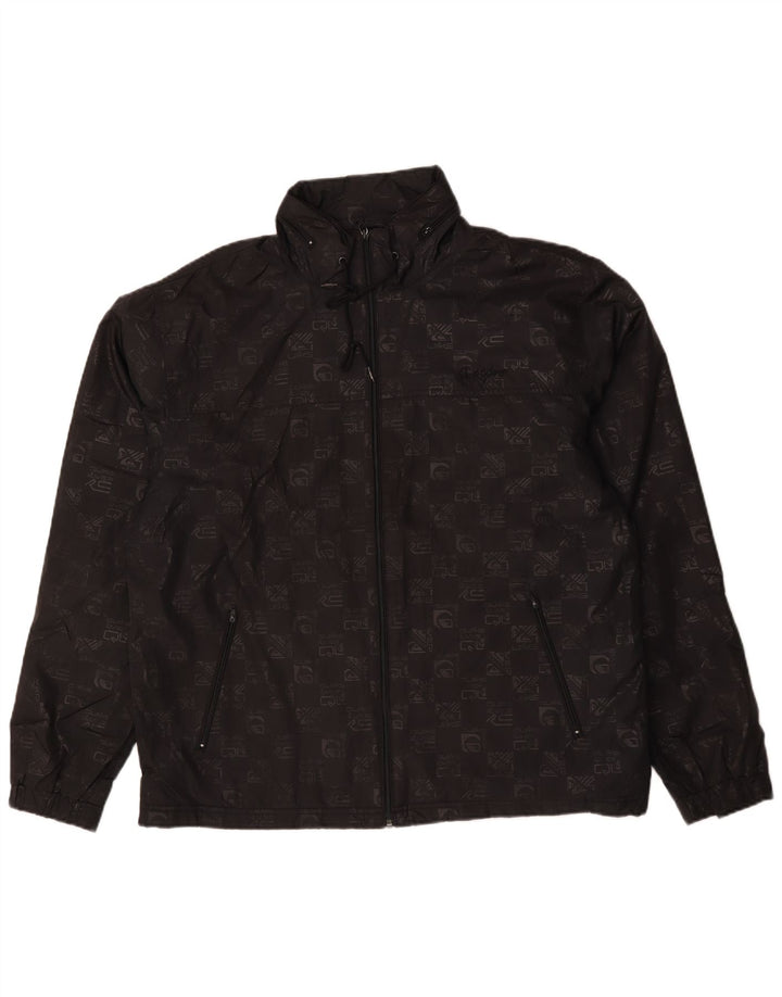 Jaqueta masculina Quiksilver com capuz gráfico com capuz XL poliéster preto
