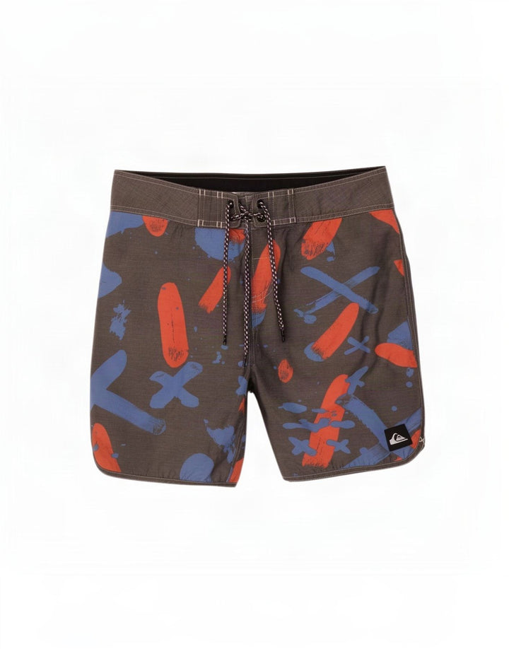 Quiksilver Calções de banho masculino poliéster cinza médio