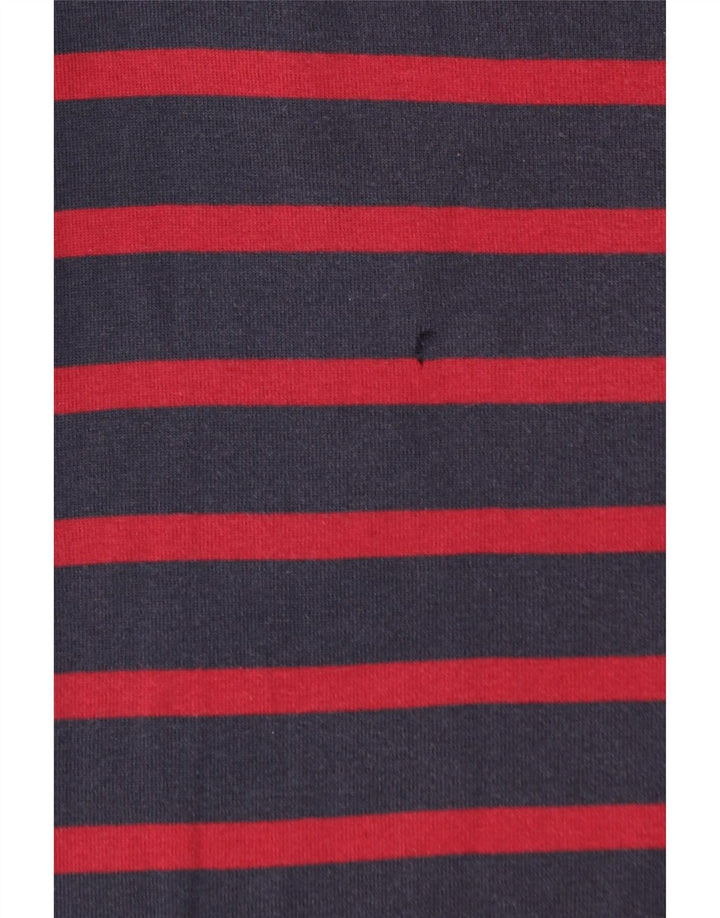 TOMMY HILFIGER Womens Top 3/4 Sleeve UK 12 Medium Navy Blue Striped