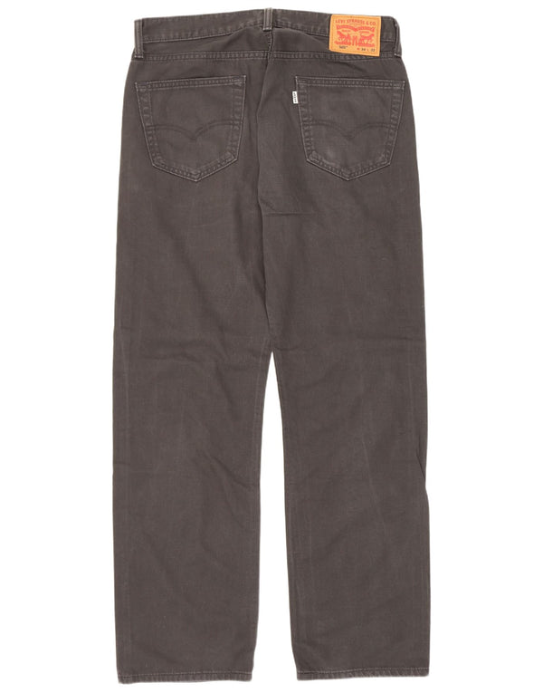 Calça jeans masculina Levi's 505 Straight W34 L32 cinza algodão