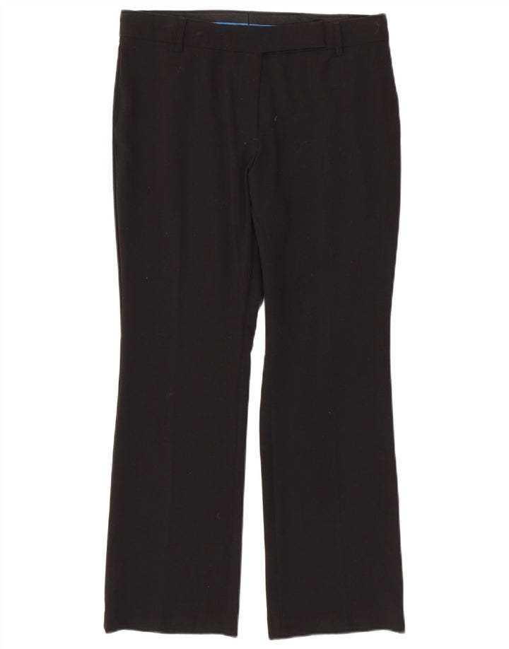 Calça casual feminina Marks & Spencer Bootcut Reino Unido 12 médio W32 L28 preta