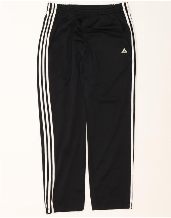 Calças de treino masculinas Adidas UK 42/44 poliéster preto grande