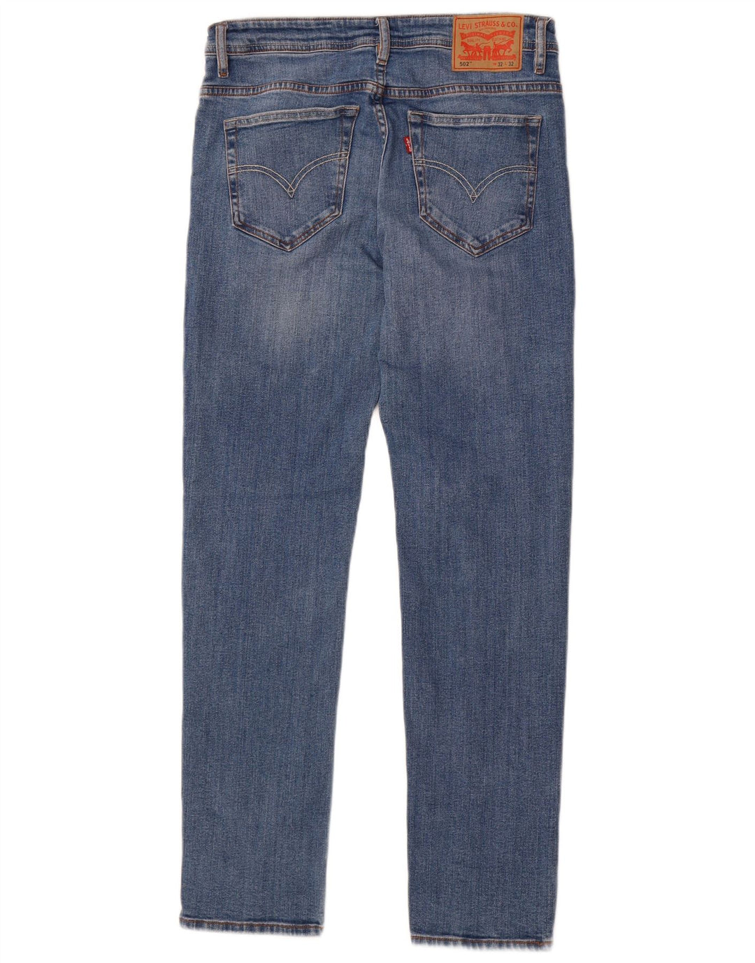 LEVI'S Masculino 502 Slim Tapered Jeans W32 L32 Azul Algodão