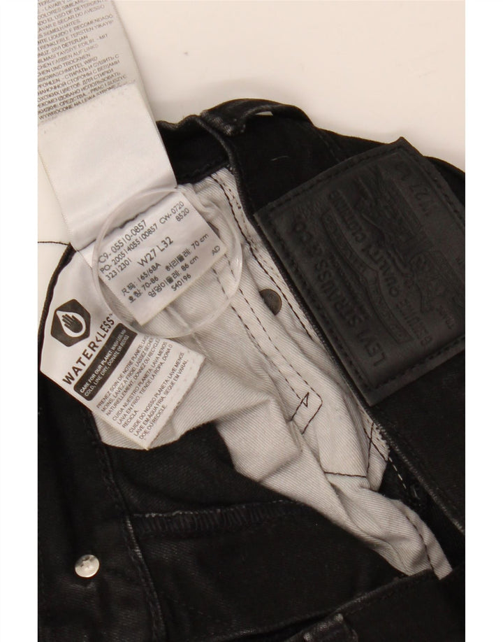 Jeans skinny feminino LEVI'S W27 L32 algodão preto