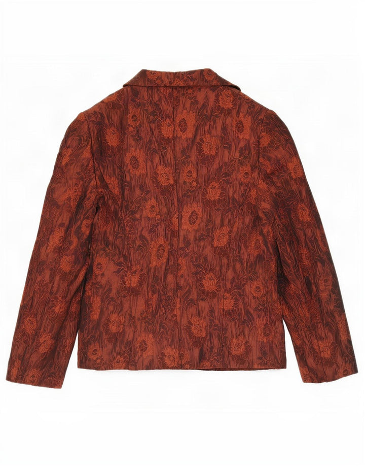 Jaqueta blazer feminina Giulia Galanti com 2 botões IT 48 XL marrom floral