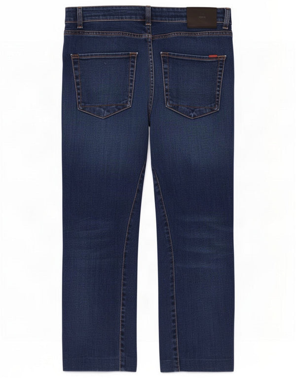 Liu Jo Mens Cropped Tapered Jeans W34 L24 Azul Algodão