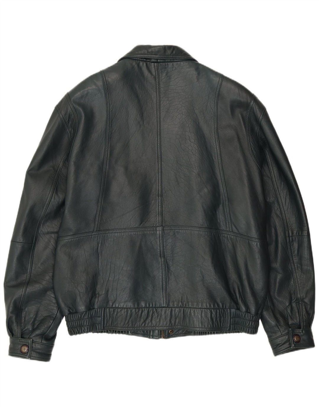 Jaqueta de couro masculina VINTAGE EU 56 3XL couro verde