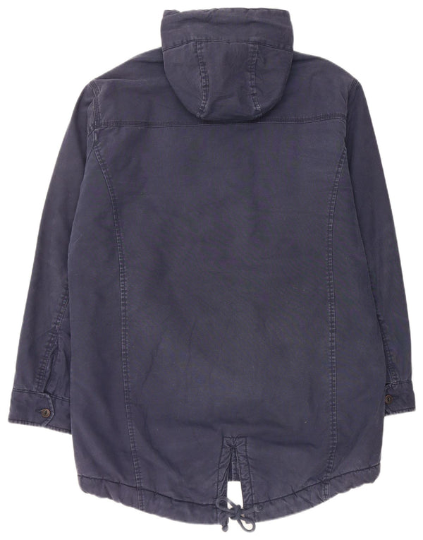 Jaqueta masculina Jack & Jones com capuz Sherpa Parka Reino Unido 42 XL algodão azul marinho