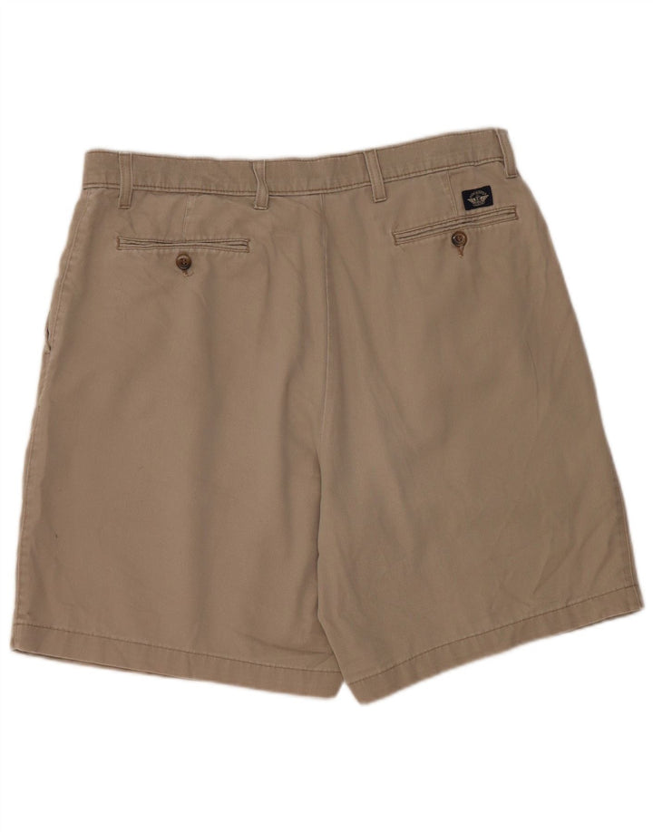 DOCKERS Masculino Khakis Pegged Chino Shorts W36 Grande Algodão Bege